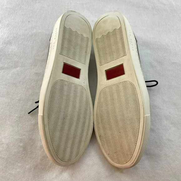 Ted Baker London Leather Sneaker Shoe Men's Sz 7 UK Gray Eyelet Low Top Lace Up - Picture 3 of 11